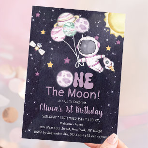 Convites A Primeira Viagem Do primeiro aniversario Espacial