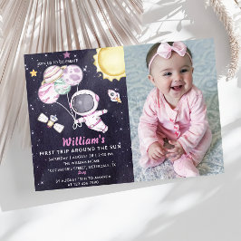 Convites A Primeira Viagem Do primeiro aniversario Espacial