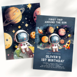 Convites A Primeira Viagem Do primeiro aniversario Espacial