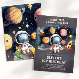 Convites A Primeira Viagem Do primeiro aniversario Espacial