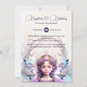 Convites A princesa da neve, fada rosa, mágica encantada in