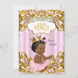 Convites A Princesa está a caminho do Étnico Rosa-Chá de fr