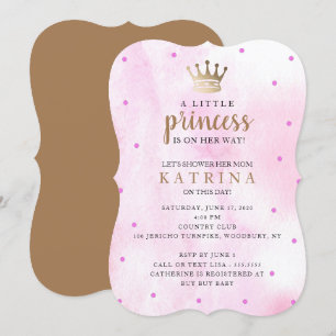 Convites A Princesa Pequena está a caminho! Chá de fraldas 
