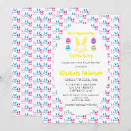 Convites A Provocar Um Pequeno Chá de fraldas De Coelhinho