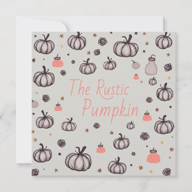 Convites A Pumpkin Russo (Frente)