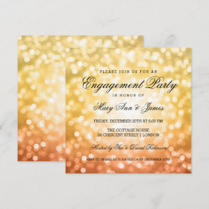 Convites A queda Bokeh do outono ilumina a festa de noivado