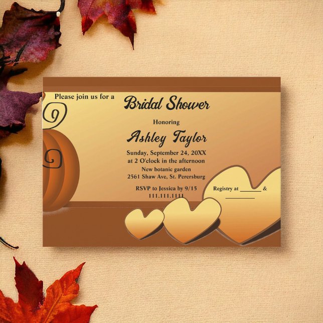 Convites A queda da Rússia elegante deixa Chá de panela de  (Criador carregado)