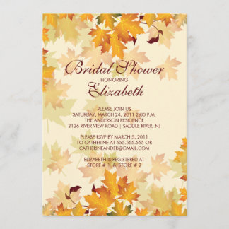 Convites A queda do outono deixa o chá de panela