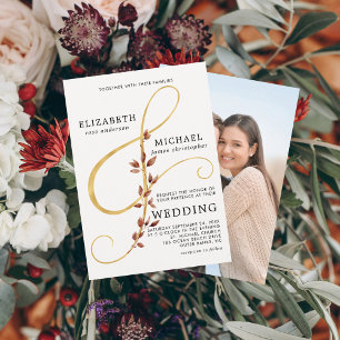 Convites A Queda Moderna deixa o casamento de fotos simples