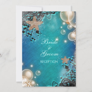 Convites A recepção de casamento da estrela do mar