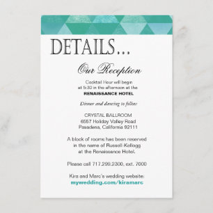 Convites A recepção geométrica dos triângulos detalha a