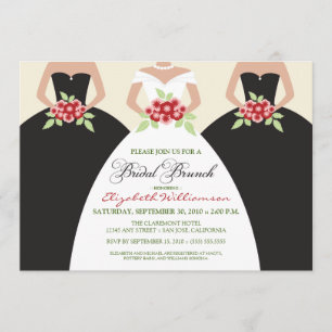 Convites A refeição matinal nupcial da noiva & das damas 