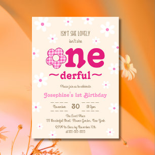 Convites A Retro Floral não é o primeiro aniversario Onedef