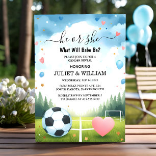 Convites A Revelação de Gênero do Campo de Futebol do Time 