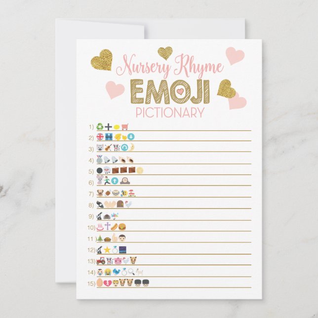 Convites A rima & o preço de berçário dos jogos do chá de (Frente)