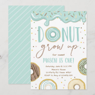 Convites A rosquinha cresce acima a festa de aniversário d