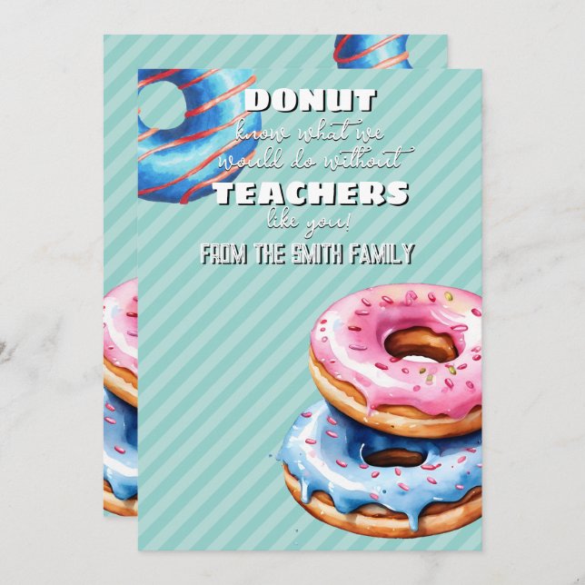 Convites A rosquinha sabe o que fazer com o professor titul (Frente/Verso)