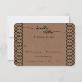 Convites A RSVP de Casamento do Kraft Whimsical Modern