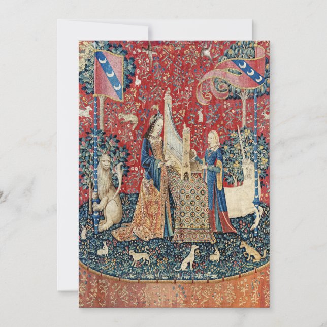 Convites A Senhora e o Unicórnio, Audição (Frente)