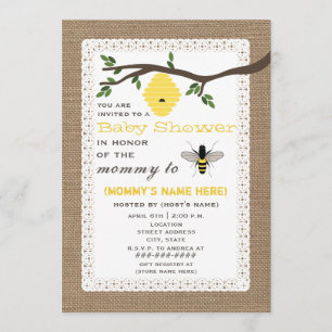 Convites A serapilheira inspirou o chá de fraldas temátic