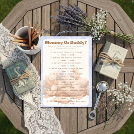 Convites A Silly Goose Blue Guess Who Game card