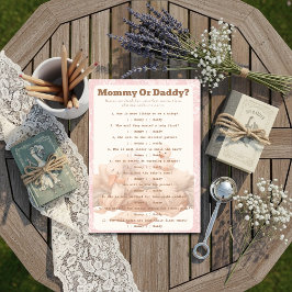 Convites A Silly Goose Pink Guess Who Game card