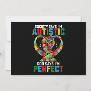 Convites A sociedade diz que eu sou autista Deus diz que so