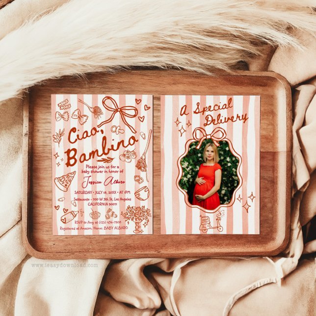 Convites A special Delivery Photo Red Invitation (Criador carregado)