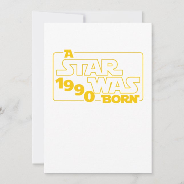 Convites A Star Was Born 1990 30 th Birthday Gift (Frente)
