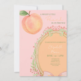 Convites A Sweet Little Peach Is On The Way - Baby Shower