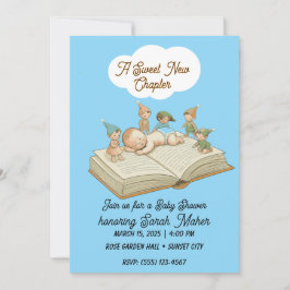Convites A Sweet New Chapter Storybook Baby Shower Invitati