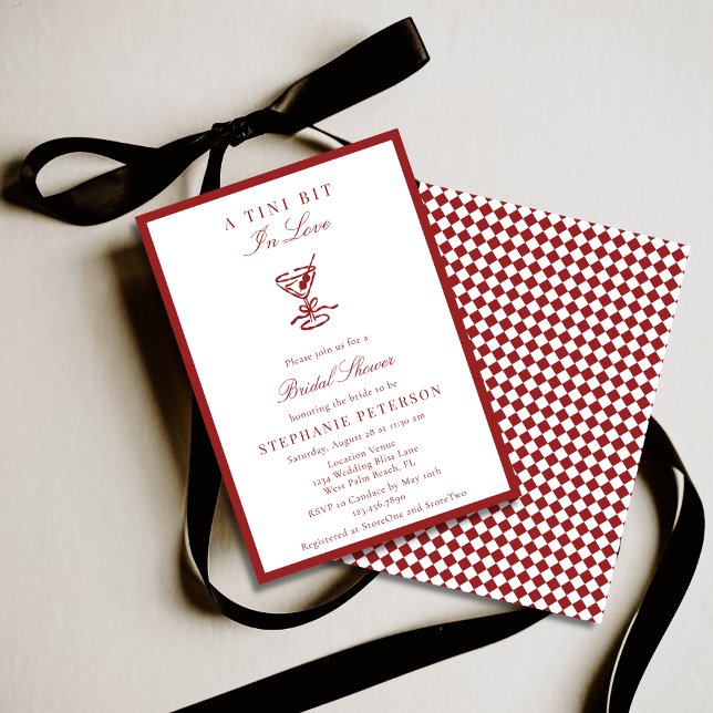 Convites A Tini Bit In Love Old Money Martini Bridal Shower (Criador carregado)