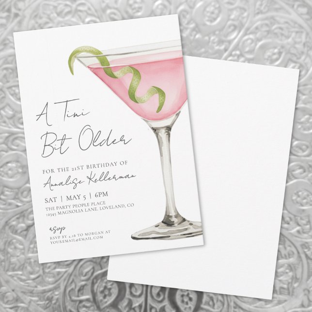 Convites A Tini Bit Older Adult Birthday Party Invitation (A Tini Bit Older Adult Birthday Party Invitation)