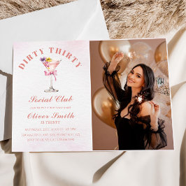 Convites A Tini Bit Older Martini Dirty Thirty Birthday 