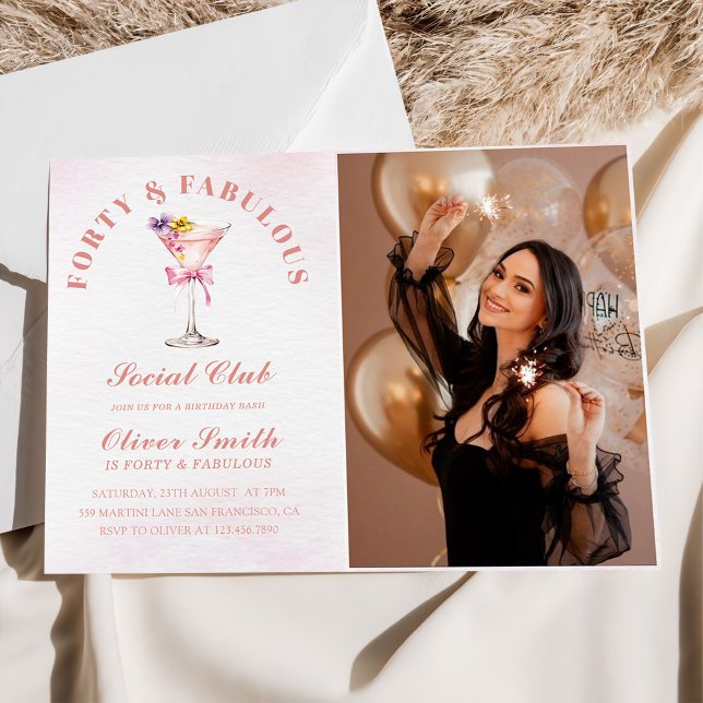 Convites A Tini Bit Older Martini Forty & Fabulous Birthday (Criador carregado)