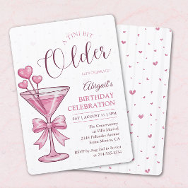 Convites A Tini Bit Older Pink Martini Cocktail Birthday 