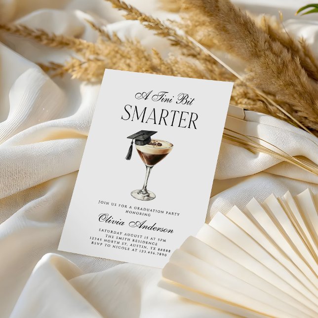 Convites A Tini Bit Smarter Espresso Martini Graduation (Criador carregado)