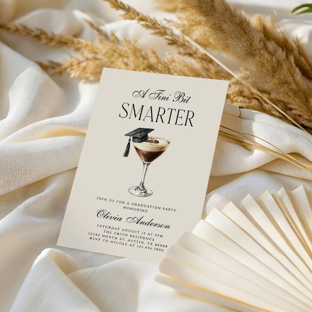 Convites A Tini Bit Smarter Espresso Martini Graduation (Criador carregado)