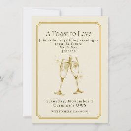 Convites A Toast to Love Engagement Party Invitation