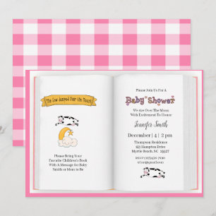 Convites A vaca saltou sobre o Chá de fraldas das meninas 