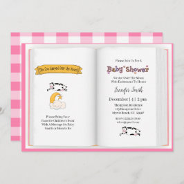 Convites A Vaca Saltou Sobre O Chá de fraldas Das Moon Girl