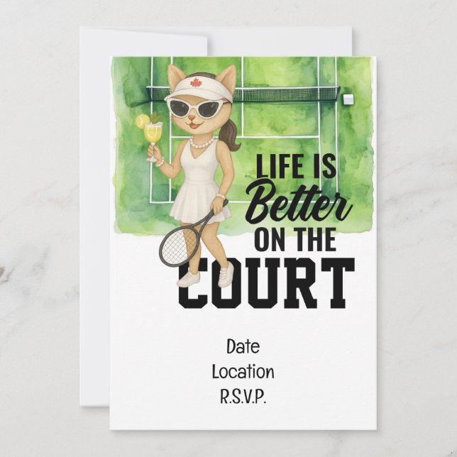 Convites A vida do Tênis do Canadá é melhor no tribunal (Frente)