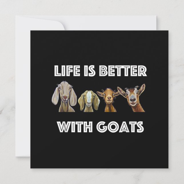 Convites A Vida é Melhor Com Cabras, Amante De Cabras, Pres (Frente)