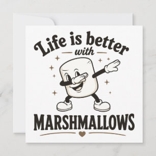Convites A vida é melhor com marshmallows