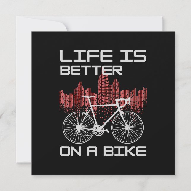 Convites A vida é melhor de bicicleta (Frente)