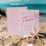 Convites A vida é um aniversário de 30 cor-de-rosa das garo<br><div class="desc">A vida é uma praia, não é? Celebre o seu grande dia com o nosso convite de aniversário sobre o tema da praia feito pela mão branca. Esta design moderna e moderna é tudo tropical, divertida, pré e fofa! Edite as cores para se adequar ao seu tema e coisas favoritas....</div>