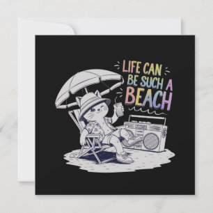 Convites A vida pode ser uma praia: divertida e vida relaxa