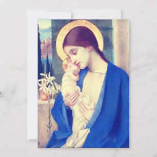 Convites A Virgem Maria e o Menino Jesus Graça Renascentist
