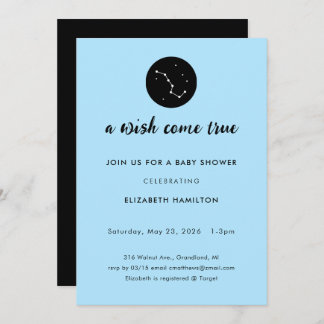 Convites A Wish Come True Big Dipper Baby Shower Invitation