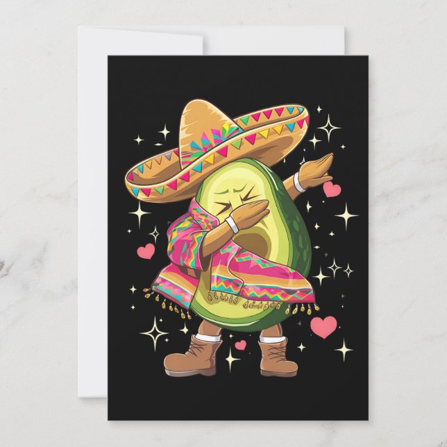 Convites Abacate de Dabbing Cinco De Maio Camisa Mexicana D (Frente)